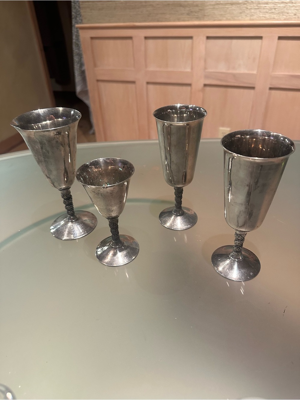 Vintage Silver Plated Wine Goblets